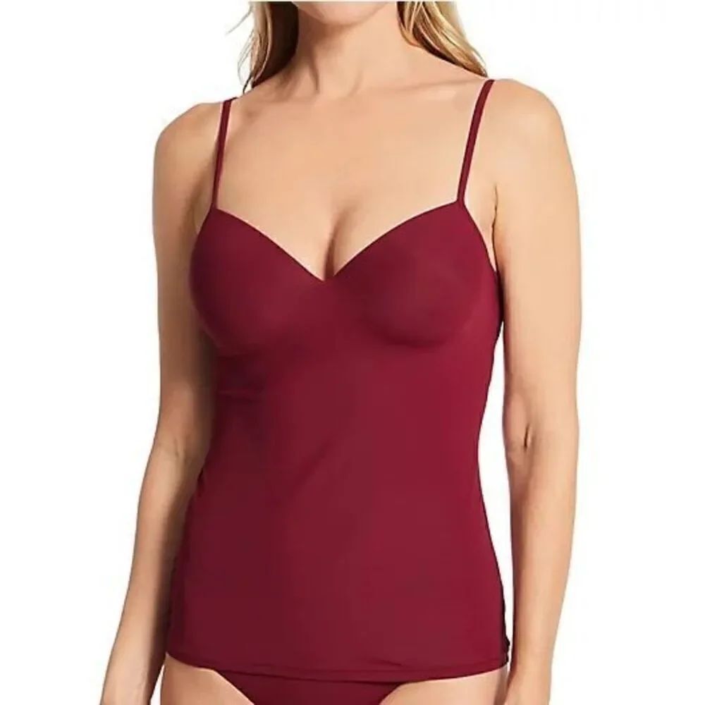 HANRO NWT HANRO Allure Bra Camisole Underwire Dark Burgundy Size 36C